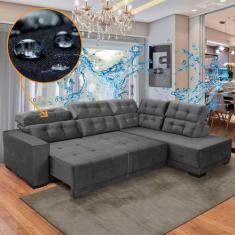Sofá Impermeável Canto Chaise D 285 x 205 cm Retrátil Reclinável Sttil
