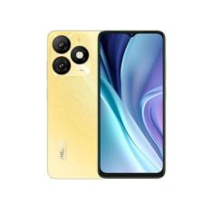Smartphone Itel A50 128GB, tela 6,6",Barra dinâmica, Dual SIM, Dourado
