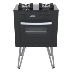 Fogão Portátil 2 Bocas Venax Mini Cook Gas Glp Preto Fosco, Preto, U