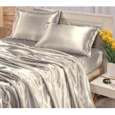 Jogo de lençol cetim casal 4 peças cama box seda varias cores - Hp enx