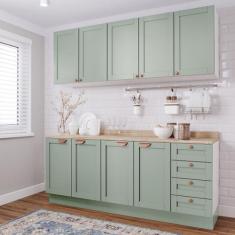 Cozinha Modulada 4 Peças com 2 Aéreos e 2 Balcões Arizona CabeCasa Mad