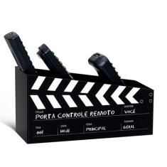 Geguton – Porta Controle Cinema – Design Divertido e Funcional – Organização com Estilo – Preto e Branco