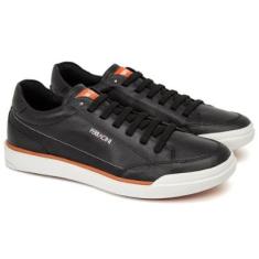 Tênis Sapatênis 24h Couro Casual Confortável com Cadarço Elástico 1056-Masculino