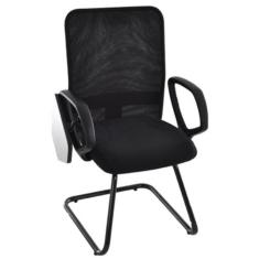 Cadeira Diretor Universitária Base Fixa Linha Tela Mesh Preto