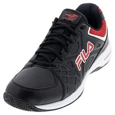 Fila Men`s Double Bounce 3 Pickleball Shoes Black and White