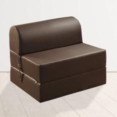 Sofá Cama Solteiro 65cm D33 Smart Paropas by Ecosono Marrom