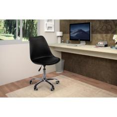 Cadeira Eiffel Office Base Giratória - Preta - Magazine Decor