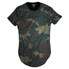 Camiseta Longline Exército Verde Camuflada - Di Nuevo, Preto, M