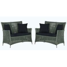 2 Sofás Área Externa Igapó Alumínio Pintura Fendi Corda Náutica Estofado Impermeável 12