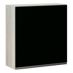 Armário Luciane 70cm 2 Portas Luci Legno Crema C/Preto Tx