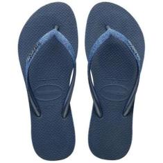 Chinelo Havaianas Slim Sparkle II Azul Indigo-Feminino