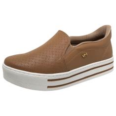Tênis Feminino Slip On Casual Microfuros  Via Marte