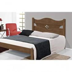 Cama Casal Julia 100% Mdf E Estrado 100% Madeira Carmolar Mocaccino - 