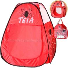 Barraca Cabana Infantil Aranha Dobrável Tenda Toca Casinha