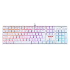 Teclado Mecânico Gamer Redragon Mitra RGB Branco Switch Azul ABNT2-Unissex