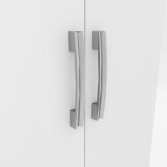 Guarda Roupa Solteiro Miami 3 Portas de Bater 2 Gavetas MDP Branco Henn