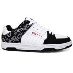 Tenis de Skate Masculino Six Dover Estilo Conforte e Durabilidade Profissional Branco