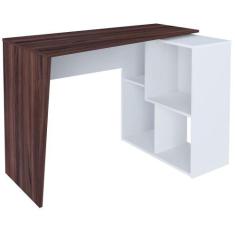 Mesa Para Escritório Escrivaninha Home Office Urban A02 Ipê Branco - L