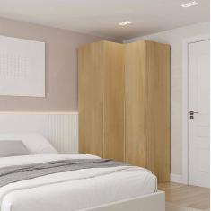 Guarda-Roupa Modulado De Canto 2 Portas Jade CabeCasa MadeiraMadeira Avelã