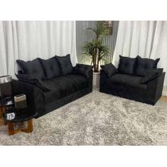 Sofá 2 e 3 Lugares Preto 601 Paris - Alpoim