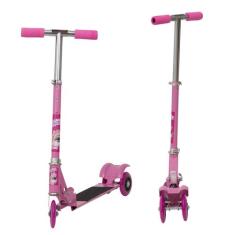 Patinete Menina Barbie 3 Rodas Ajustável Criança de Ferro - TOYS 2U