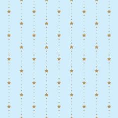 Papel de Parede Infantil Estrelas Fundo Azul 57x270cm - Quartinhos