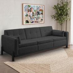 Sofá 3 Lugares 212cm em Linho Tiê CabeCasa MadeiraOriginals - CabeCasa