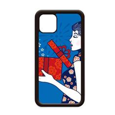 Capa feminina azul da cultura chinesa para iPhone 12 Pro Max para Apple Mini Mobile Case Shell