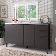 Balcão Bartira Universal com 3 Portas, 3 Gavetas e 2 Prateleiras - 150 cm de largura