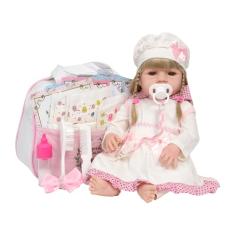 Boneca Reborn Realista Loira Com Bolsa Enxoval Completo