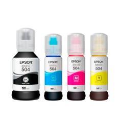 Kit 4 Refil Tinta T504 Epson L4150 L4160 L6161 L6191 L6171