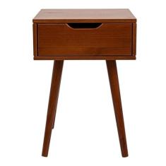 Mesa de Cabeceira 1 Gaveta Retrô Marrom - Gamma Móveis