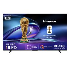 Smart TV 65” 4K UHD Hisense ULED MiniLED 65U6QV Vidaa U9 HDR10 Dolby Atmos Preta