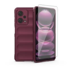Asuwish Capa de celular para Xiaomi Poco X5 Pro/Redmi Note 12 Pro 5G com protetor de tela de vidro temperado e TPU fina, à prova de choque, capa protetora de silicone acessórios X5Pro 12Pro Speed