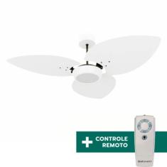 Ventilador de Teto Com Controle Remoto Natuvent Dahlia Led 3 Pás Madei