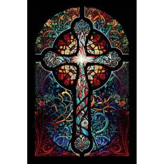 Quebra-cabeça religioso vitral arte sacra 300 peças
