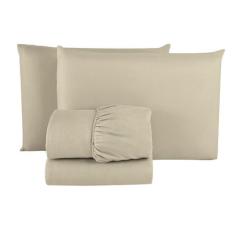 Jogo de Lençol Queen Percal 200 Fios 100% Algodão 04 Peças Jogo de Cam