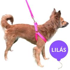 Coleira Peitoral Para Cachorro + Guia Ajustável Raças Pequenas e Media