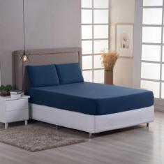 Jogo de Cama Lençol Solteiro Com Elástico e Fronha Estampada de Malha 