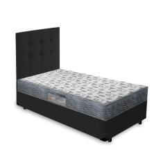 Cama Box + Cabeceira e Colchão de Espuma D33 Ortobom ISO 100 Solteiro 88cm