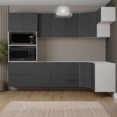 Cozinha Modulada 7 Peças sem Tampo sem Rodapé Ipanema CabeCasa Madeira