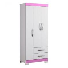 Guarda-roupa 3 Portas Nt 5000 Rosa - Notável