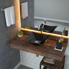 Kit Cuba L34 com Torneira Link 1062 Metal e Válvula Click 1''b Compace Preto