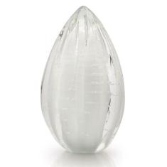 Vaso Pinha Em Cristal Murano Branco - São Marcos