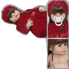 Boneca Bebê Reborn Realista Linda 24 Itens Bolsa Maternidade - Cegonha