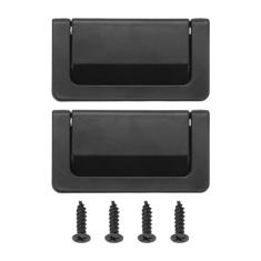 PATIKIL Puxadores ocultos de armário de 7,6 cm, 2 peças de gaveta oculta de liga de zinco com parafusos para móveis de cozinha, quarto, preto