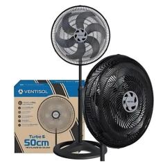 Ventilador De Coluna Ventisol Pedestal Oscilante Turbo 6 Pás 50cm Pret