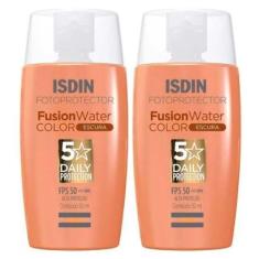 Isdin Fusion Water 5 Stars Color Kit com 2 Unidades – Protetor Solar Facial com Cor FPS50 – 50ml – E-Unissex