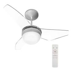 Ventilador De Teto Com Controle Remoto 83cm Cristal Bivolt 