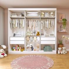 Closet Infantil sem Portas 4 Gavetas Isadora Branco